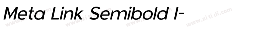 Meta Link Semibold I字体转换